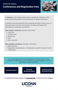 Screenshot of Expenditure Guidance: Conferences and Registrations job aid