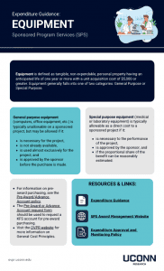 Equipment Screenshot of Expenditure Guidance: Equipment job aid.