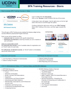 Screenshot of SPA Training Resources job aid